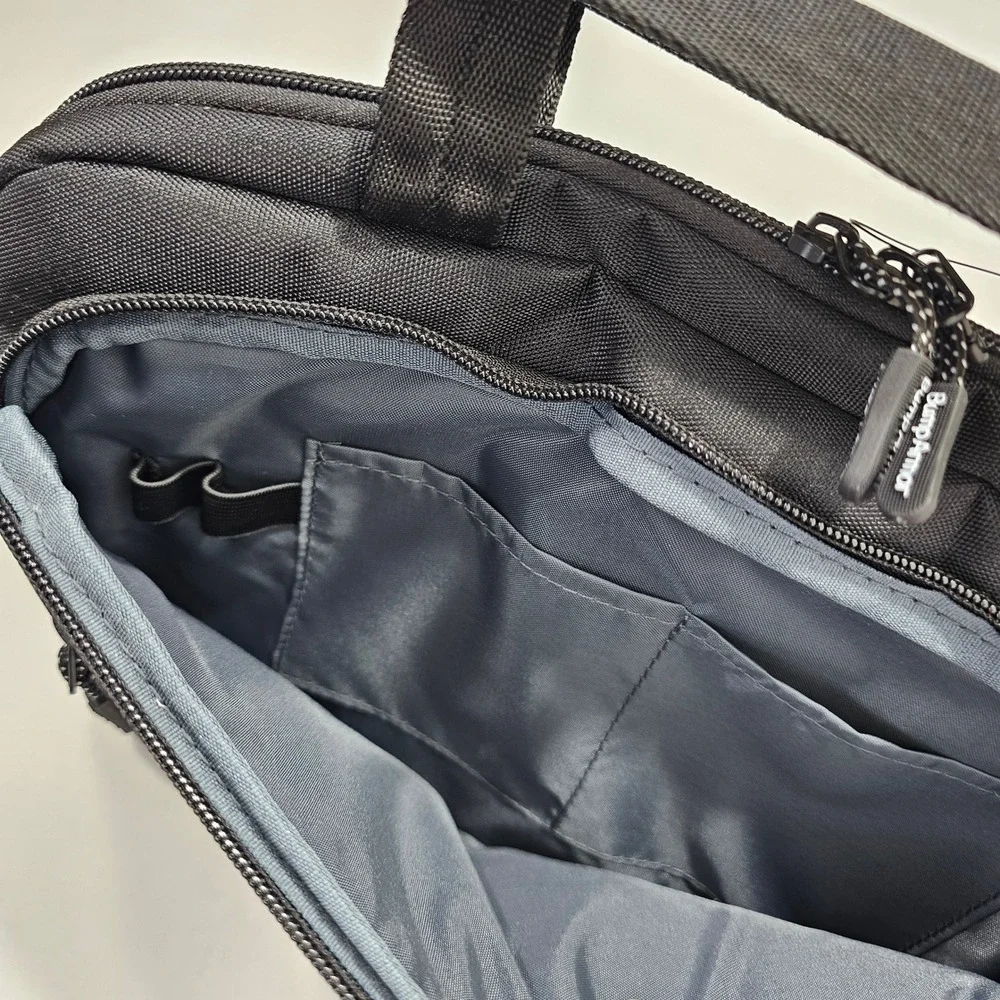 Bump Armor Laptop Bag Black Messenger Case Padded Shoulder Strap